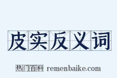 皮实反义词是什么意思的图片